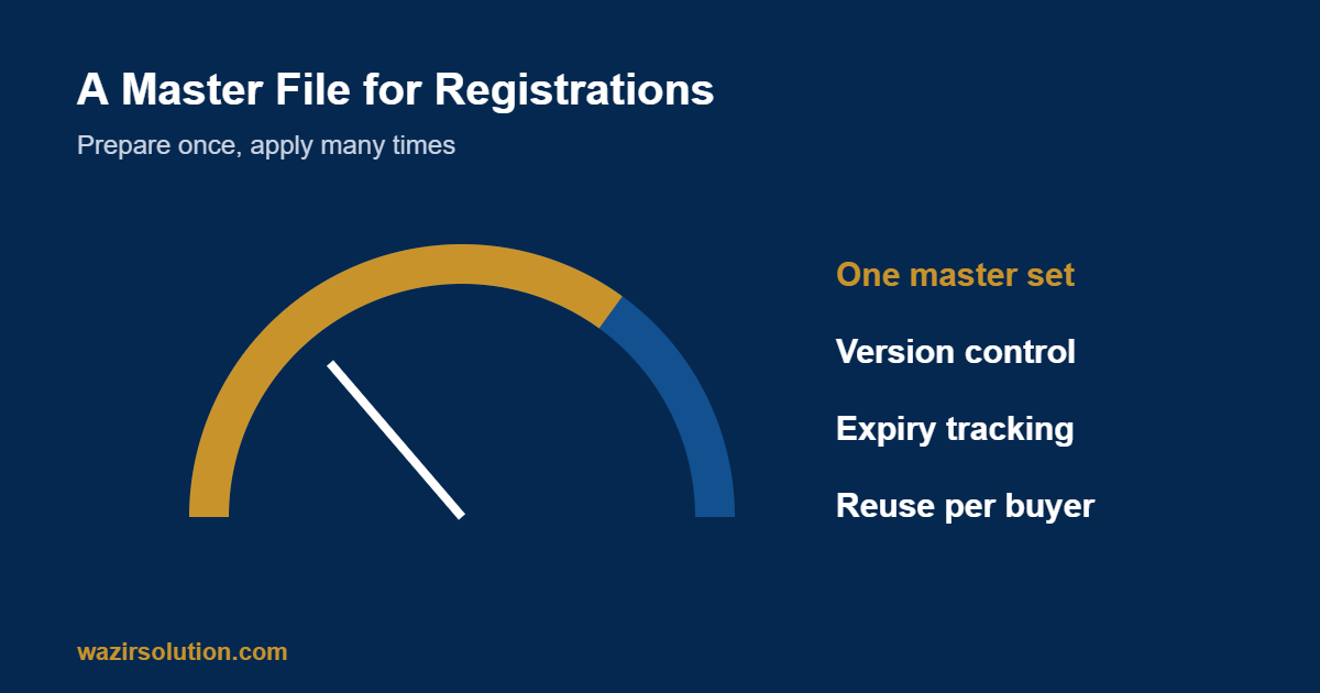 Master file feeding several buyer applications